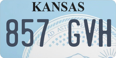 KS license plate 857GVH