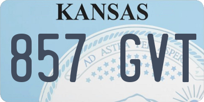 KS license plate 857GVT