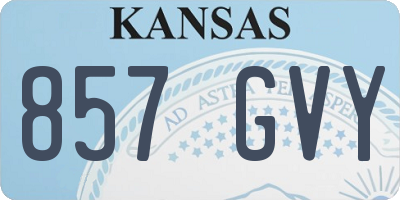KS license plate 857GVY