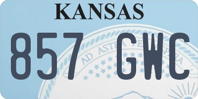 KS license plate 857GWC