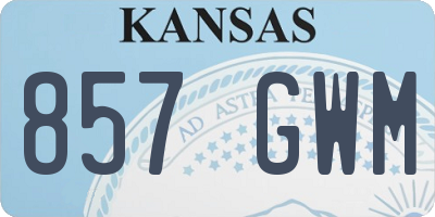 KS license plate 857GWM