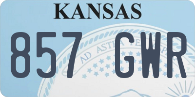 KS license plate 857GWR
