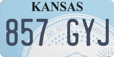 KS license plate 857GYJ