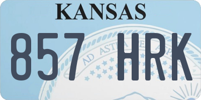 KS license plate 857HRK