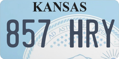 KS license plate 857HRY