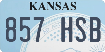 KS license plate 857HSB