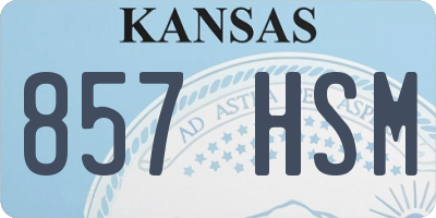 KS license plate 857HSM