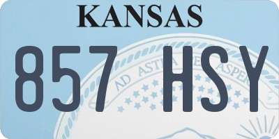 KS license plate 857HSY