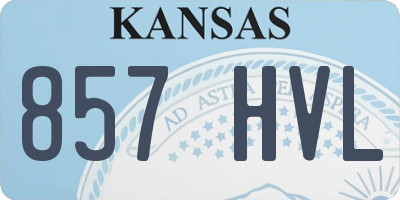 KS license plate 857HVL