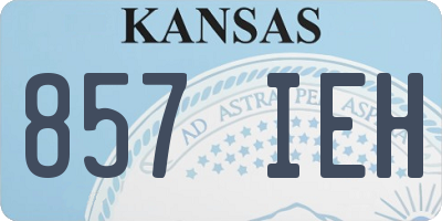 KS license plate 857IEH