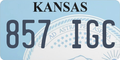 KS license plate 857IGC