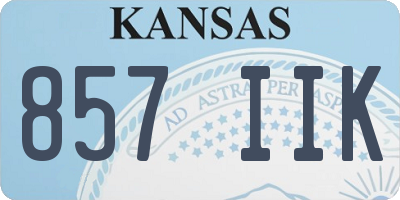 KS license plate 857IIK