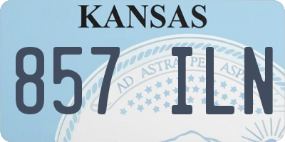 KS license plate 857ILN