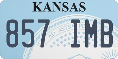 KS license plate 857IMB