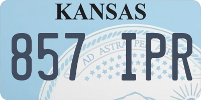 KS license plate 857IPR