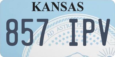 KS license plate 857IPV