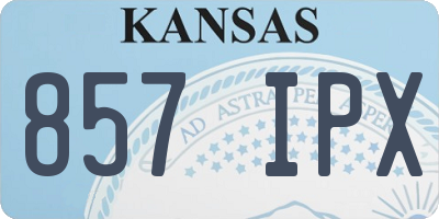 KS license plate 857IPX