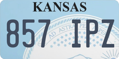 KS license plate 857IPZ