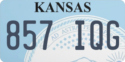 KS license plate 857IQG