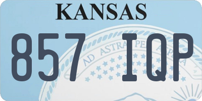 KS license plate 857IQP