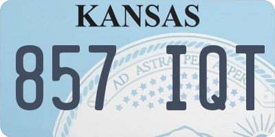 KS license plate 857IQT