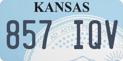 KS license plate 857IQV