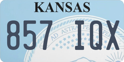 KS license plate 857IQX