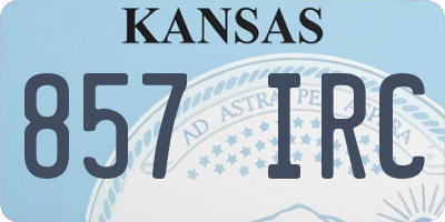 KS license plate 857IRC