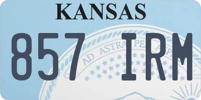 KS license plate 857IRM
