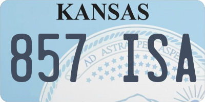 KS license plate 857ISA