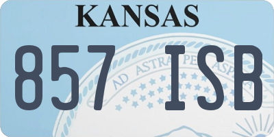 KS license plate 857ISB
