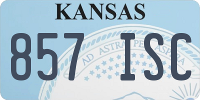 KS license plate 857ISC