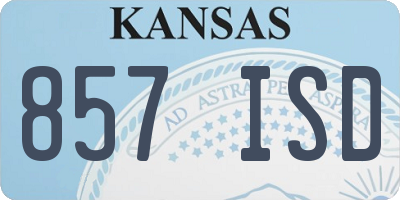 KS license plate 857ISD