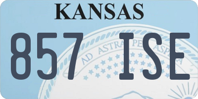 KS license plate 857ISE