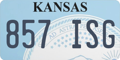 KS license plate 857ISG