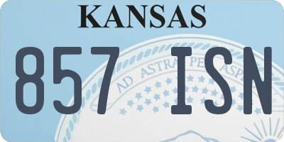 KS license plate 857ISN