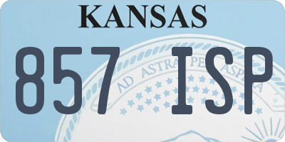 KS license plate 857ISP