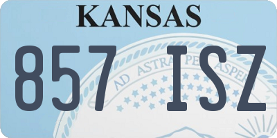 KS license plate 857ISZ