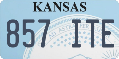 KS license plate 857ITE