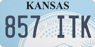 KS license plate 857ITK
