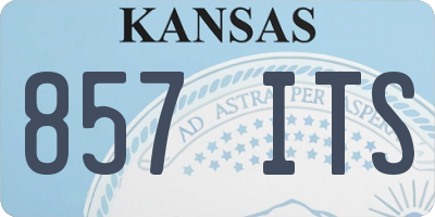 KS license plate 857ITS