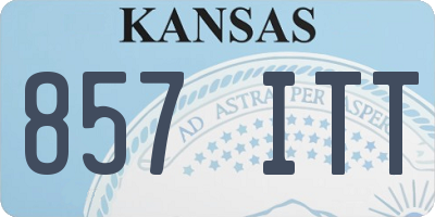 KS license plate 857ITT