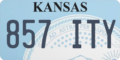 KS license plate 857ITY