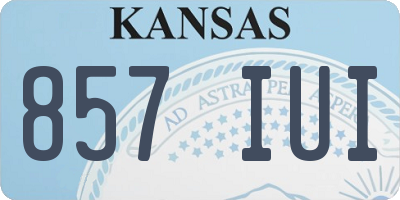 KS license plate 857IUI