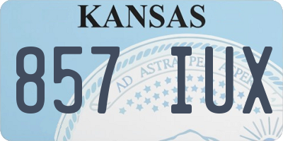 KS license plate 857IUX