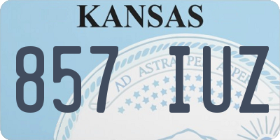 KS license plate 857IUZ