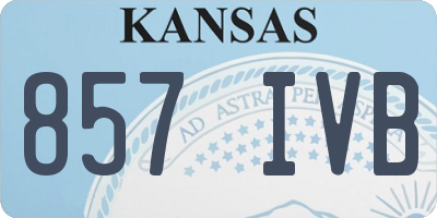 KS license plate 857IVB