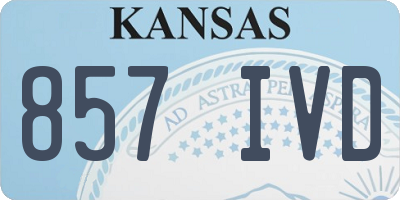 KS license plate 857IVD