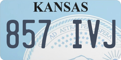 KS license plate 857IVJ