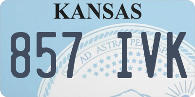 KS license plate 857IVK